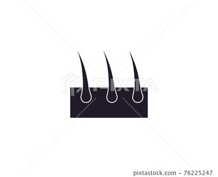 Hair, hair follicles, root icon. Vector illustration. 76225247