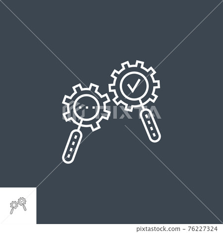 Search Process Line Icon 76227324
