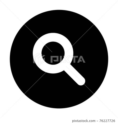 Magnifying glass icon vector search symbol for user interface in a flat color glyph pictogram illustration 76227726