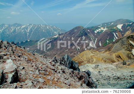 從日光國立公園Chausu山嚮北眺望那須山脈 從日光國立公園Chausu山嚮北眺望那須山脈 76230008