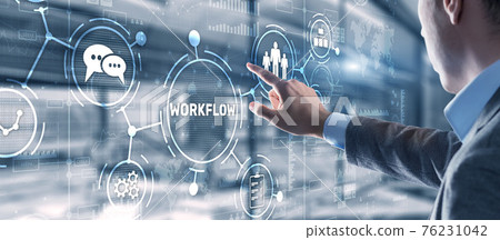Workflow Repeatability Systematization Buisness Process. Business Technology Internet 76231042