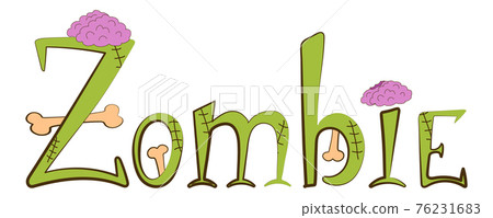 Zombie vector lettering 76231683