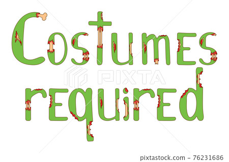Costumes required lettering. Font in zombie style 76231686