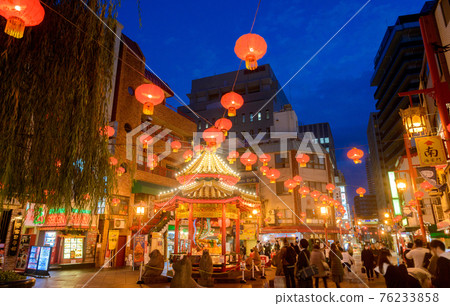 神戶元町南京町的夜景 神戶元町南京町的夜景 76233858