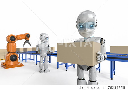 Robot in factory 76234256