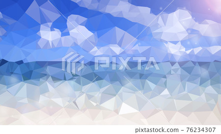 夏天海多邊形背景 夏天海多邊形背景 76234307