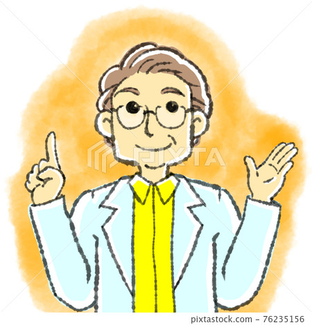 Illustration of a male doctor explaining Illustration of a male doctor explaining 76235156