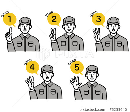 工作服男青年步套裝流行手繪 工作服男青年步套裝流行手繪 76235640