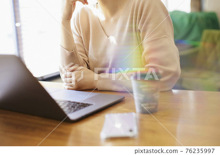 在家做工作的婦女 在家做工作的婦女 76235997