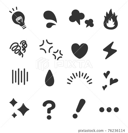 Emotion icon illustration set Emotion icon illustration set 76236114