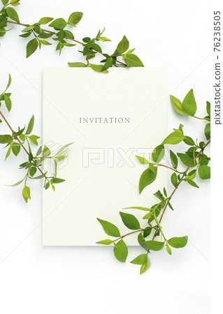 Card mockup with fresh plants 76238505