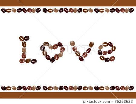 Coffee illustration. Includes cute coffee bean illustrations and alphabetic messages. Icon illustration. 76238628