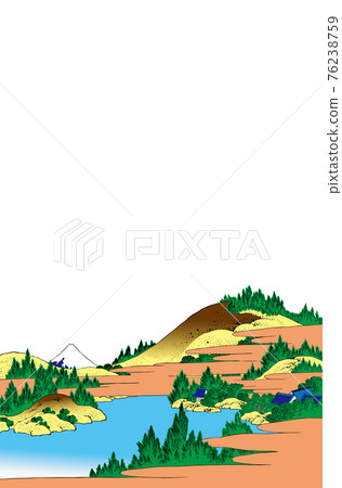 Katsushika Hokusai image Sagami Hakone Lake water bright version vertical white background 76238759