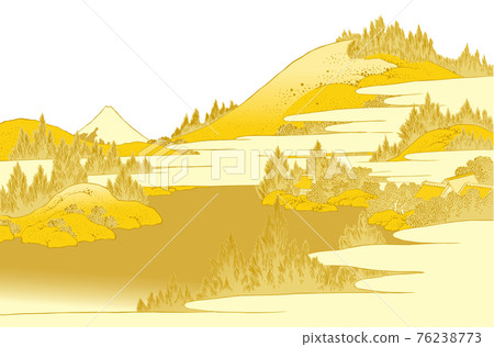 Katsushika Hokusai image Sagami Hakone lake gold white background Katsushika Hokusai image Sagami Hakone lake gold white background 76238773