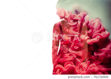 silhouette female portrait feminine nature passion 76238900