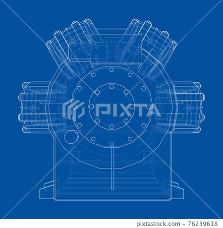 Air conditioning compressor. Vector Air conditioning compressor. Vector 76239618