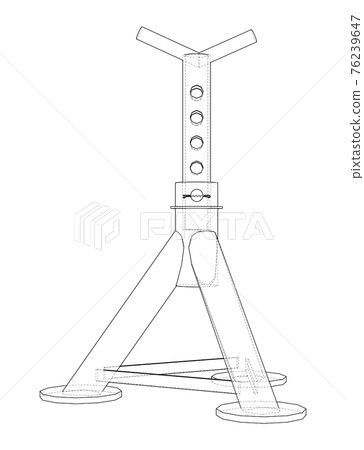 Axle Stand Isolated Vector Stock Illustration Pixta