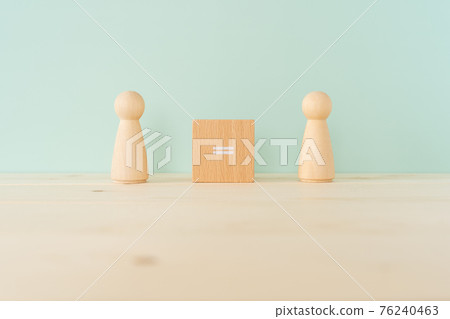 Equality | Human Rights | Race | Equal Mark Building Blocks and Two Humanoid Objects 76240463