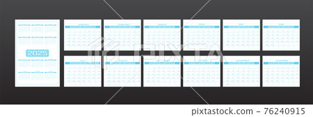 2025 calendar in minimalistic urban trendy... - Stock Illustration