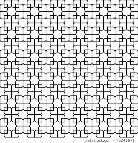 Seamless arabic geometric ornament in black color. 76241671