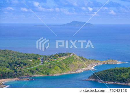 high sea view point, phuket Thailand, The beautiful sea viewpoint of sea and island from a top of mountain in summer high sea view point, phuket Thailand, The beautiful sea viewpoint of sea and island from a top of mountain in summer 76242138