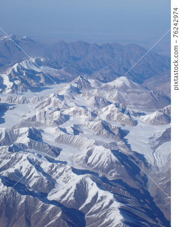 Aerial view from regular flights in Tianshan Mountains, Tenshan Mountains, Xinjiang Uygur Autonomous Region Aerial view from regular flights in Tianshan Mountains, Tenshan Mountains, Xinjiang Uygur Autonomous Region 76242974