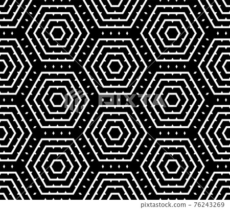 Seamless geometric hexagons pattern and texture. Seamless geometric hexagons pattern and texture. 76243269