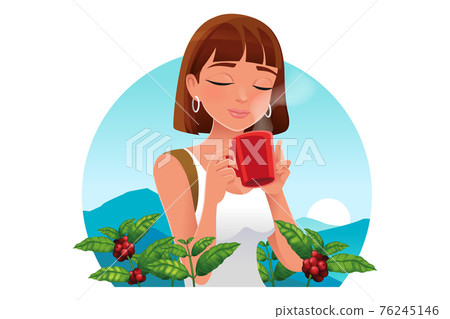 The aroma of the freshly brewed coffee drink make inspiration like in the midst of the mountains. The aroma of the freshly brewed coffee drink make inspiration like in the midst of the mountains. 76245146