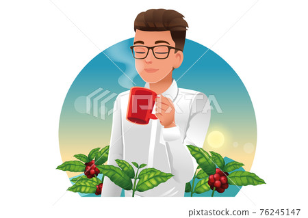A man who is love with drinking coffee.  76245147