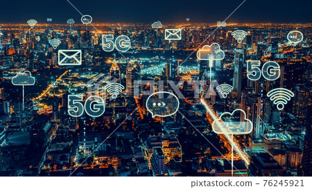 Smart digital city with globalization abstract graphic showing connection network Smart digital city with globalization abstract graphic showing connection network 76245921