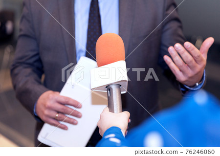 Public relations - PR. Media interview. Public relations - PR. Media interview. 76246060