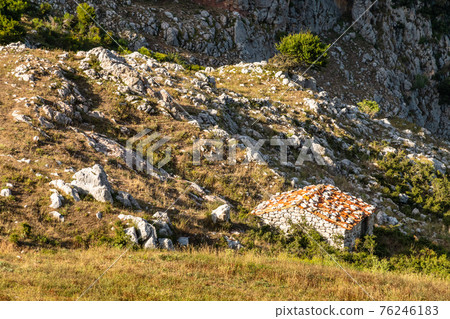 View of Rocca del Crasto near Alcara Li Fusi town in the Nebrodi Park, Sicily 76246183