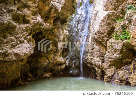 Typical sicilian landscape in the Nebrodi park near the Catafurco waterfalls 76246190