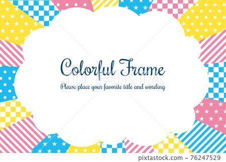 Comic art style colorful background balloon material 76247529