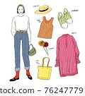 Coordination hand-drawn illustration 76247779