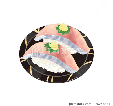 Illustration of mackerel sushi that looks real and delicious Illustration of mackerel sushi that looks real and delicious 76248444