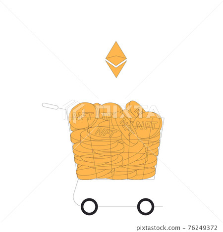 NFT. Non Fungible Token. Vector illustration. 76249372
