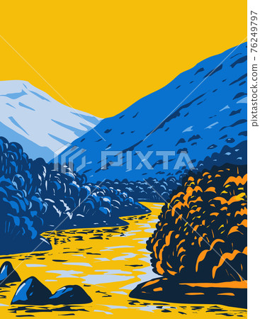 The Rio Grande Del Norte National Monument in Fall Located in Taos County New Mexico WPA Poster Art 76249797