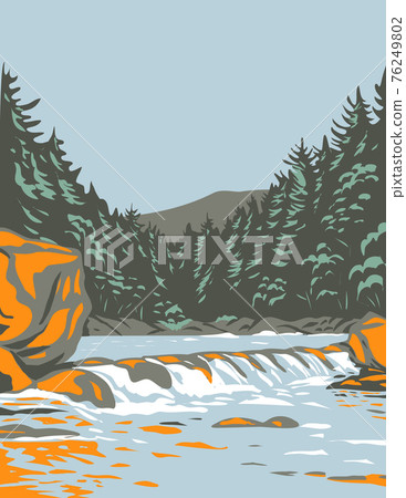 The Katahdin Woods and Waters National Monument in Northern Penobscot County Maine Including Section of East Branch Penobscot River WPA Poster Art 76249802