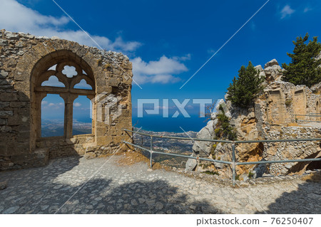 Window in Hilarion Castle - Kyrenia region - Northern Cyprus 76250407