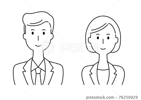 Vector illustration of smiling men and women 76250929