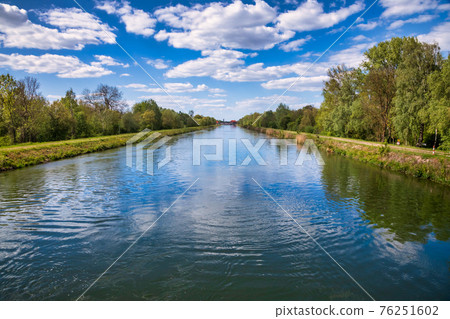 Lech Canal Langweid am Lech Swabia Bavaria Germany 76251602
