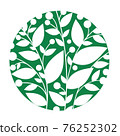 Green floral circle. Eps 10, AI, JPG 76252302
