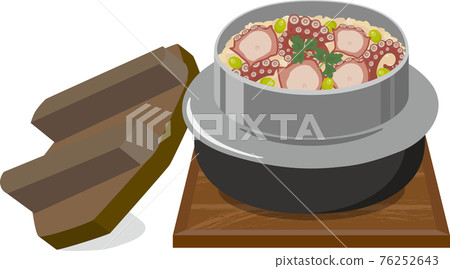 Octopus Kamameshi with lid and floor plate Octopus Kamameshi with lid and floor plate 76252643