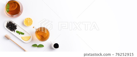 black tea lemon honey top view mint honey lemon black tea レーモンこうちゃん 76252915