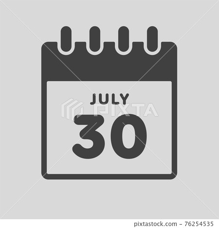 Icon day date 30 July, template calendar page - Stock Illustration ...