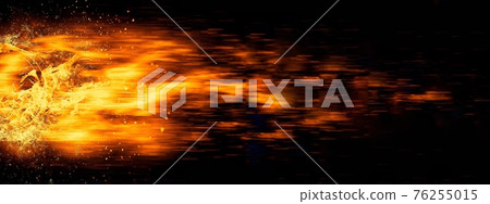 Abstract flames and black background Abstract flames and black background 76255015