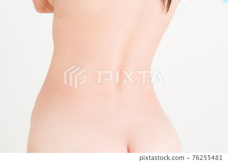 Back view of young Japanese woman 76255481