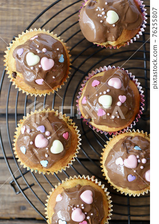 Handmade chocolate-covered decomuffins 76255807