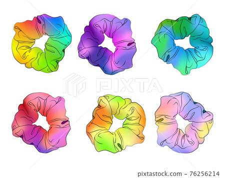 Scrunchy vector set 76256214